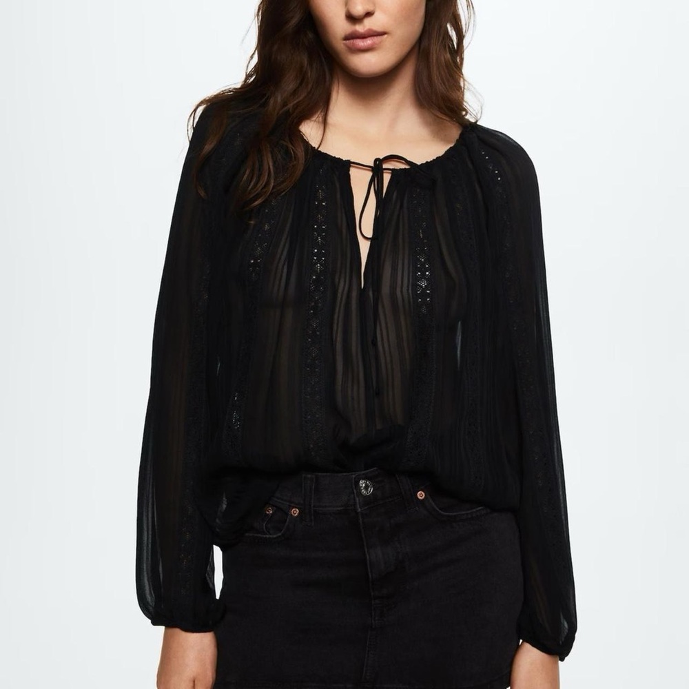Mango Embroidered details blouse